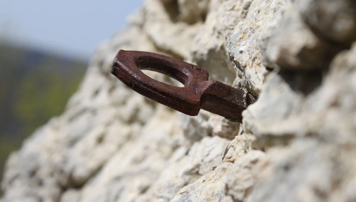 Alter Schlaghaken am Reußenstein, Schwäbische Alb. | © DAV/Steffen Reich