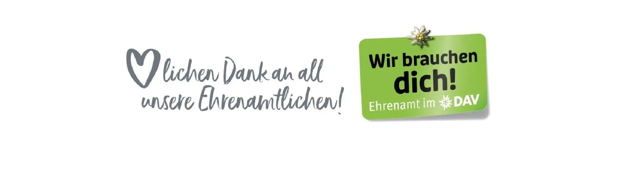 Signet: Vielen Dank an alle Ehrenamtliche | © DAV