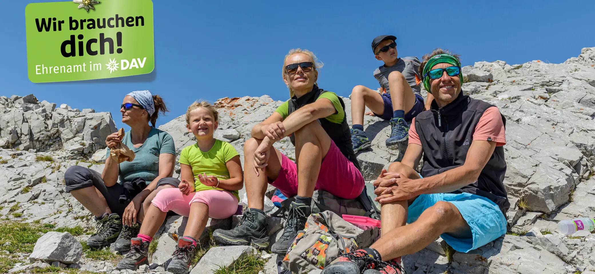 Kampagnenmotiv: Ehrenamtliche Unterstützung beim DAV - Imagefoto | © DAV / Norbert Freudenthaler