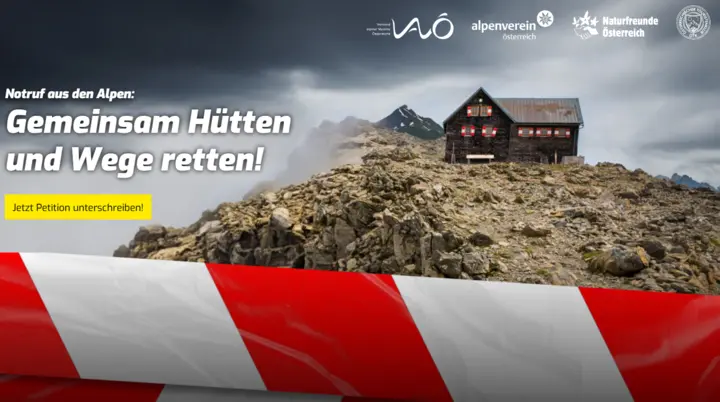 Petition: Gemeinsam Hütten und Wege retten | © VAVÖ
